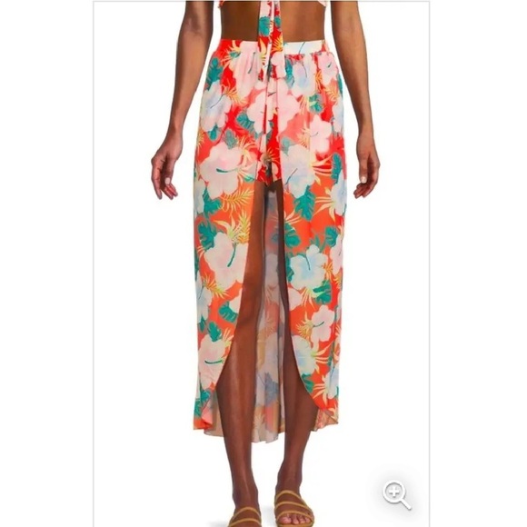 No Boundaries tropical Maxi Skort Size XXXL (21) - Women’s Plus Orange / Floral - Picture 1 of 11